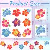 Kathfly 180 Pcs Hibiscus Glitter Sticker Tattoo Temporary Tattoo Summer Fake Flower Stickers Cute Apparel Accessories for Body Face Women Party Favors