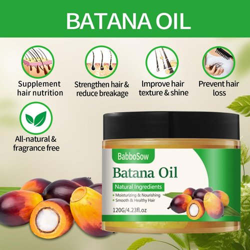 Natural Batana Oil for Hair Treatment,100% Natural Raw Batana Oil,Repair Dry and Damaged Hair, Prevent Hair Loss, Promote Hair Growth, Moisturize and Nourish, Leaves Hair Soft and Shiny 4.23 OZ