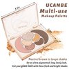UCANBE All in One Makeup Kit - 4 Shimmer Matte Eyeshadow, 1 Pink Blush, 1 Bronzer Contour, 1 Illuminator Highlighter Makeup Palette Make Up Sets for Women Girls Teens Gif (03 Tasty Nut Makeup Palette)
