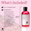 Rose Garden Bubble Bath by Nabila K - Essential Oils with Natural Ingredients for Sensitive Skin, Tear-Free, Gentle, Moisturizing - Luxury for Women & Men, 8 oz