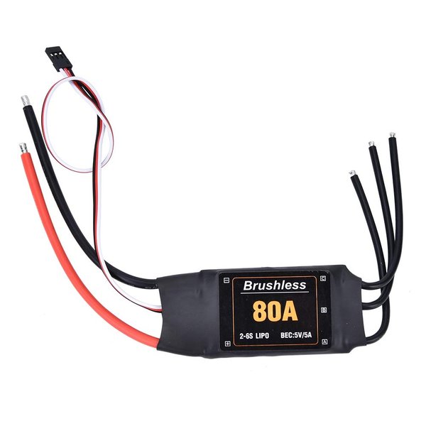 Vbest life RC Aircraft Accessory 2-6S Brushless ESC Speed Controller Battery Low Voltage Protection 80A Original Equipment