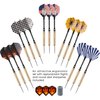 UZOPI 15 Packs Steel Tip Darts 18 Grams with Dart Sharpener and 3 Extra Flights, Aluminum Shafts & Brass Barrels, Levels in Every Rec Room, Man Cave, Bar and Game Room