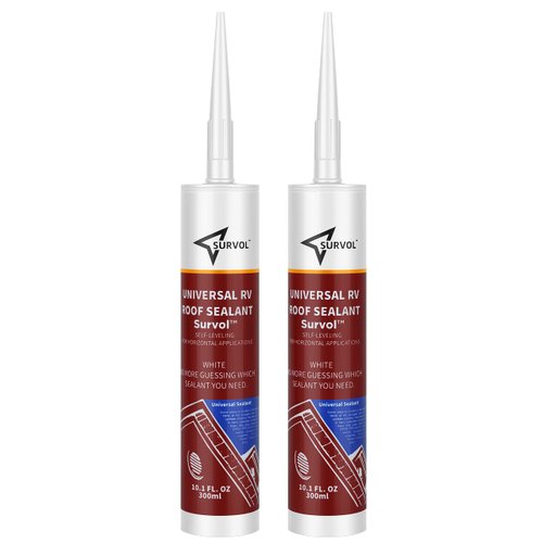 Survol RV Roof Sealant Self-Leveling 2-Pack White