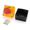 Baomain Red Sign Emergency Stop Switch Push Button Weatherproof Push Button Switch 660V with Box (1PCS)