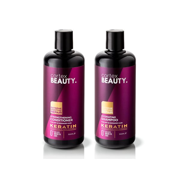 Cortex Beauty | Keratin Hydrating Shampoo and Strengthening Conditioner Set