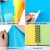HABGP 12 Pocket Plastic folders with Pockets, 6 Colors Multi Pocket Folder Binder with Dividers, Office Organizer Folder Letter Size School Supplies