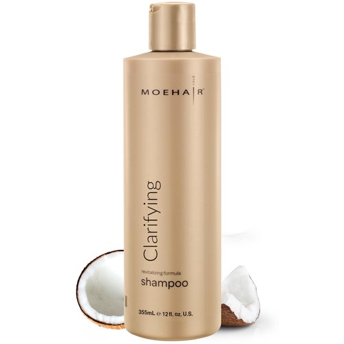 MOEHAIR Clarifying Shampoo | Deep Detox Shampoo | Cleanses Dirt, Dust & Scalp Buildup | Adds Shine | Removes Residues & Improves Scalp Health | Paraben & sulfate-free shampoo (12 Fl. Oz)