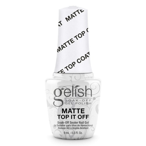 Gelish MINI Matte Top It Off Sealer Gel Top Coat LED Gel Polish, Matte Top Coat, Top Coat For Gel Nails, 0.3 oz.