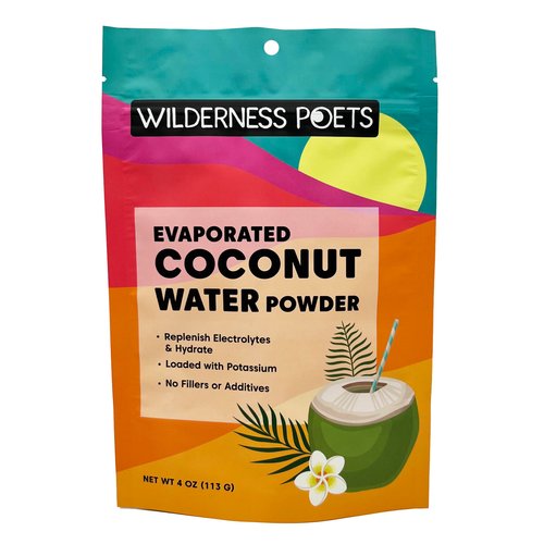 Wilderness Poets, 100% Evaporated Coconut Water Powder - No Maltodextrin, No Fillers, No Additives - 1 Ingredient - Instant Mix (4 Ounce)
