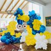 Yellow Blue Clear Balloon, 60 Pcs 12 Inches Metallic Blue Cartoon Theme Balloon Garland Arch Kit for Kids Baby Shower Anniversary Engagement Birthday Wedding Graduation Party Decorations