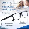 In Style Eyes Super Strong Eye Glasses, High Magnification Womens Reading Glasses - Non-Polarized Lens for Men - Black - 7.0x