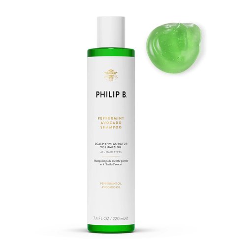 Philip B Pepperment Avocado Shampoo | Volumizing & Clarifying Shampoo Refreshes Scalp and Deep-Cleans Hair, 7.4 oz.