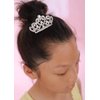 JWICOS Princess Comb Mini Crystal Hair Comb Silver Pearl Hair Comb Rhinestone Wedding Mini Headband Comb for Girls (Silver)