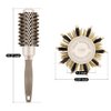 BANGMENG Round Barrel Anti-Static Hair Brush with Boar Bristles, Nano Thermal Ceramic Ionic Tech | For Extra Shine | Protect Hair, Enhance Texture, For Straightening & Drying (1 1/4 inch)