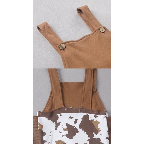 Dressy Daisy Baby Boys Western Style Cowboy Overalls Costume Outfit Set with Red Bandana and Sheriff Hat Size 3-6 Months