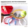 Kisangel 2 Sets Mini Tennis Racket and Ball Set 1:12 Miniature Tennis Kit Dollhouse Tennis Toy Mini Tennis Cake Topper for Sports Equipment