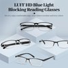 LUFF 4PACK Reading Glasses for Women Men Anti Blue Light Comfortable Computer Readers