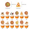Pizza Theme Birthday Decoration Pizza Party Supplies with Happy Birthday Banner Cake Cupcake Toppers Balloons for Kids Boys Girls Birthday Baby Shower