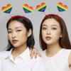 QDTK LGBT Headband Rainbow Hair Hoops Pride Hair Band LGBT Gay Pride Headbands Love is Love Decoration Head Bopper Headwear Hair Accessories