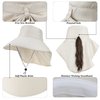 Women Summer Wide-Brim Neck-Flap Sun-Hat, UV-Protection Adjustable Gardening Hat Packable Safari Travel Hiking-Hat（M-L） Beige