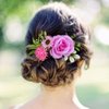 Fangsen Wedding Flower Hair Comb Bridal Headpiece Floral Hair Accessories for Brides and Bridesmaids (Purple)