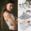 152PCS Vikings Hair Jewelry Norse Runes Tube Beads, Metal Clips Cuffs Rings, Accessories for Braids Dreadlocks Beads for Braiding Beard Decoration Bracelets Pendant Necklace DIY