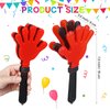 Syhood 6 Pcs Hand Clappers 7.5 Inch Noise Makers Party Favors Sports Clapper Plastic Clapper Sporting Events Cheers for Football Basketball Game Birthday Decorations Gift Supplies (Red and Black)