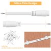 2 Pack DC Power Extension Cable 20ft 2.1mm x 5.5mm Compatible with 12V DC Adapter Cord for CCTV IP Camera, LED, Car, White