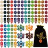 QMay DND Dice Set -25x7 (175pcs) Polyhedral Dice Compatible with Dungeons and Dragons D&D RPG MTG Table Games.25 Sets of 7 dice and a dice Bag