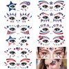 Independence Day Temporary Tattoo Kids Adults, 10sheets Patriotic Fake Tattoos Waterproof Face Body Fake Tattoos Sticker for 4th of July Memorial Day Party Supplies