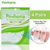 Povihome 8 Pack Bunion Cushion and Protector(1/2'' Thick), Bunion Pads, Bunion Corrector and Bunion Relief with Gel Shield, Treat Pain in Big Toe Joint, Realign Big Toe and Relieve Bunion Pain
