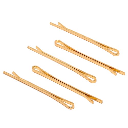 Gold Bobby Pins | 40 pcs | KOKO & KO | Gold Hair Pins | Hair Pins | Flat Bobby Pins | Blonde Bobby Pins | Styling Hair Jewelry | 2 inch | 55 mm