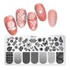 3pcs Nail Stamper Plate Kit Butterfly Leaves Image Nail Stamping Template with Clear Stamp and Scraper for Nail Art Design