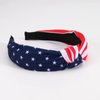 3pcs American Flag Headbands for Women Girls Independence Day 4th of July Red White Blue Patriotic USA Knotted Wide Headbands Yoga Hair Band Hairbands