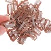 Yolev 50PCS Wigs Snap Clips Hair Extension Clips 6-Teeth U-Shape Metal Silicon Wig Hair Extension Clips for Women Hairpiece (Light Brown)