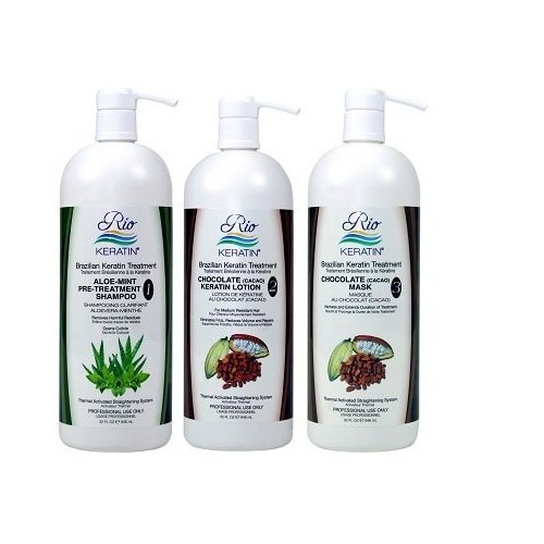 Brazilian Keratin Treatment By Rio Keratin 8 Oz Chocolate Do-it Yourself Kit