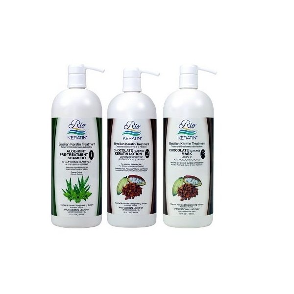 Brazilian Keratin Treatment By Rio Keratin 8 Oz Chocolate Do-it Yourself Kit