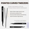 Precision Craft Tweezers Set,3 Pcs Pointed Tweezers,2 Pcs Curved Tweezers,2 Pcs Precision Serrated Tweezers for Eyelash Extensions,Craft, Jewelry,Soldering,Electronics Etc