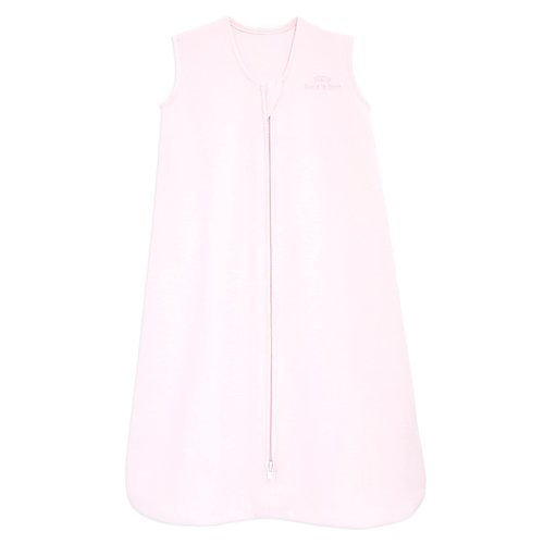 HALO SleepSack, 100% Cotton Wearable Blanket, Swaddle Transition Sleeping Bag, TOG 0.5, Soft Pink, Small, 0-6 Months