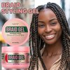 Braiding Gel Extra Hold 8.8 oz -Great For Braids,Twist, Locs & Smooth Edges - Braiding Gel Contains Rosemary Hair Growth Oil for Frizz Control, High Shine, Edge Control(Watermelon Flavour)