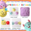 DKING 3Pack Squeaky Dog Balls,2 in1 Funny Puppy Ball Toys,Birthday Dog Toy for Small Medium Dogs (Monster Ball)