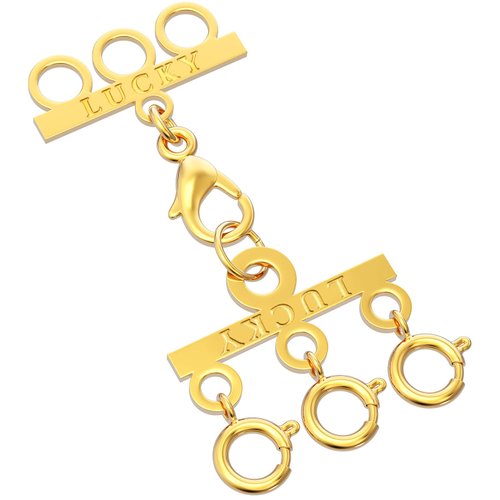 Qulltk Necklace Layering Clasps Gold and Silver Multi Strand Clasps,Necklace Connectors for Multiple Necklaces Seperator Clasps for Layered Look