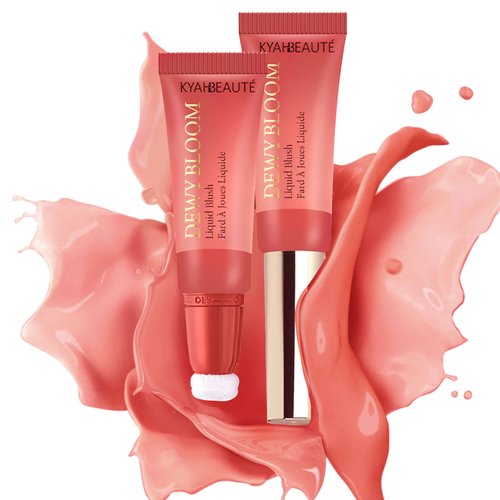 Liquid Blush, Blush Beauty Wand with Cushion Applicator, Silky Cream Blush Stick Makeup, Beauty Liquid Blush for Cheeks Eyes Lips, Natural Matte Finish, Moist Smooth Lightweight Breathable (102# Serenade)