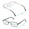 Success Eyewear Reading Glasses Set of 3 Metal Full Rim Glasses for reading for Men and Women -+3.5