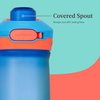 Contigo Jessie Kids Water Bottle with Leak-Proof Lid, 14oz Dishwasher-Safe Kids Water Bottle, Fits Most Cup Holders, 2-Pack Blue Poppy/Coral & Amethyst/Jade