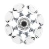 YourGift 30 Pack Drawer Knobs Diamond Shaped Crystal Glass 30mm Cabinet Knobs Pull Handle (30 mm, 30 Pack, Silver)
