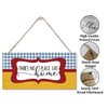 There's No Place Like Home Decor Sign, Hanging Wood Sign Home Decorative, Printed Wood Wall Art Sign, Front Door Decoration, Farmhouse Front Door Wall Art Sign, Sweet Home Wall Decor 12 * 6inch