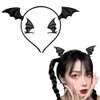 Halloween Bat Headbands and Hair Clips for Women Girls Black Bat Hair Accessories for Halloween Costumes Cosplay Party Goth Devil Bat Hair Barrettes for Halloween Bat Ears Bat Wing Headband Headpiece