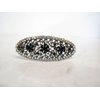 Small blue crystal flower filigree hair barrette clip bridal clip bridal