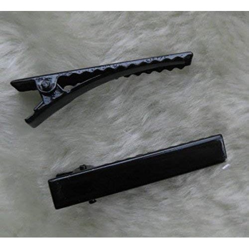 Chenkou Craft 45mm Black Metal Alligator Hair Clip Pin 50pcs